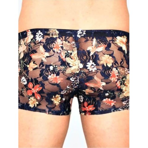 Мужские трусы боксеры темно-синие с принтом Romeo Rossi Navy Boxer RR00221 (L)