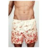 Мужские трусы-шорты бежевые с оранжевыми бабочками Romeo Rossi Shorts RR00301 (L)