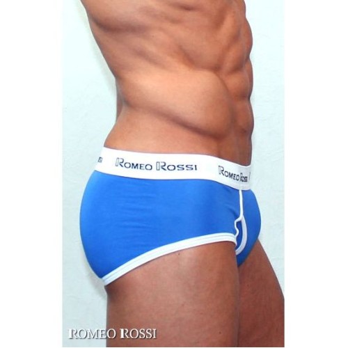 НЕ ТРОГАТЬ !!! ДУБЛЬ ID 44439 Мужские трусы брифы голубые Romeo Rossi RR366 Brief (XXXL)