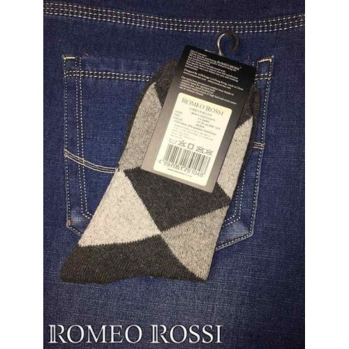 Носки мужские утепленные с шерстью серые ROMEO ROSSI RR00741 (39-45 (единый))