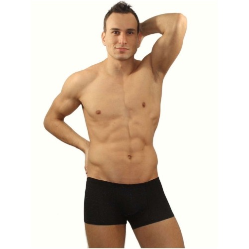 Мужские трусы боксеры черные с люрексом Romeo Rossi Polar Night Boxer RR00205 (M)