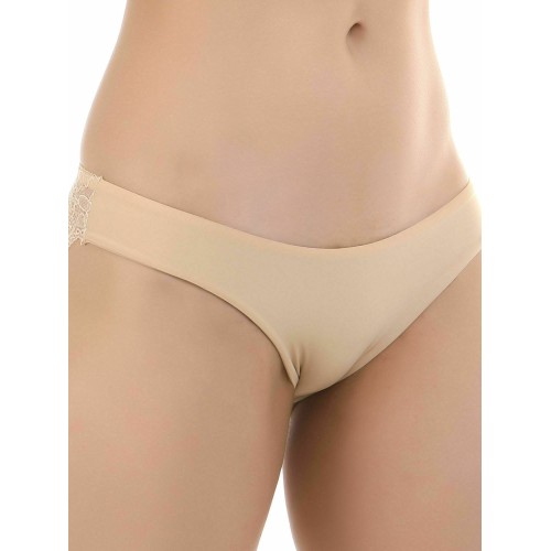 Женские трусы слипы с кружевной вставкой бежевые ROMEO ROSSI 2503-20 (S)
