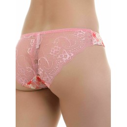 Женские трусы слипы с кружевной вставкой розовые ROMEO ROSSI 2504-5
