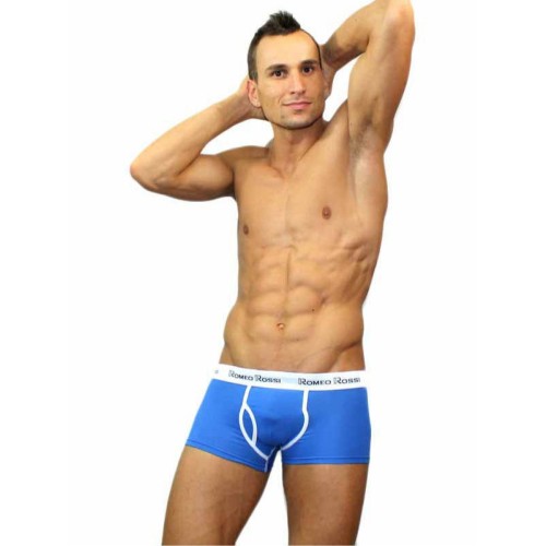 Мужские трусы боксеры голубые Romeo Rossi Boxer Brief RR365-6 (XXL)