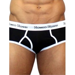 Мужские трусы брифы черные Romeo Rossi RR366-2