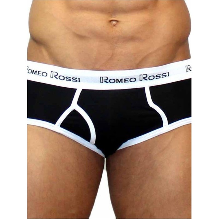 Мужские трусы брифы черные Romeo Rossi RR366-2 (XXXXL)