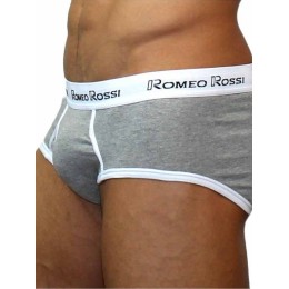 Мужские трусы брифы серые Romeo Rossi RR366-3