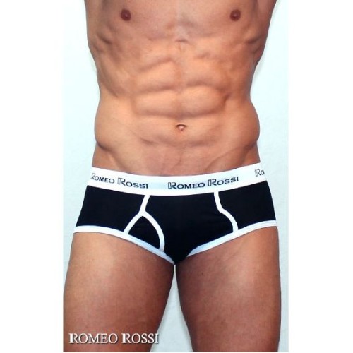 Мужские трусы брифы черные Romeo Rossi RR366-2-0 Набор из 5 штук (L)