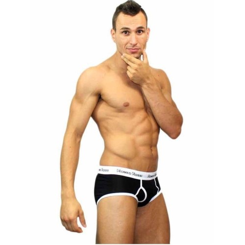 Мужские трусы брифы черные Romeo Rossi RR366-025 Набор из 5 штук +ПОДАРОК (XL)