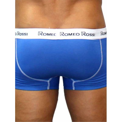 Набор мужских трусов боксеров 3в1+ПОДАРОК голубые Romeo Rossi 365-063 (XXXL)